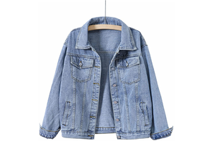 Wholesale Classic Denim Jacket Women's Basic Jacket Long Sleeve 4 Colors Short Denim Jacket Women