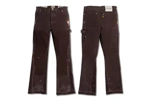 Hop Popular Men's Top-Ranking Products Destroy Plus Size Brown Color Men's Jeans