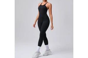 Women Fitness Sports Long Length Backless Jumpsuit Sportswear One Piece Yoga Women Jumpsuits
