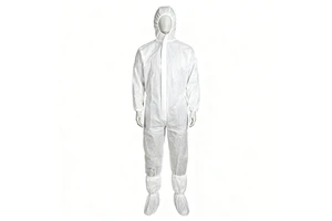 White Microporous Disposable Coveralls Type 5 6 Non Woven Disposable Protective Clothing Hazmat Suit With Hood for Industrial