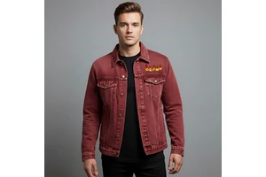 Wholesale Men's Winter Casual Denim Jacket with Zipper Front Custom Logo High Quality 100% Cotton Street Wear