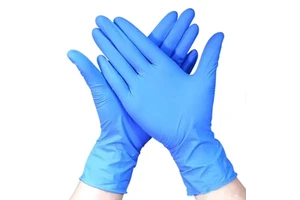 Dark Blue Disposable Nitrile Gloves Powder Free Lightweight Waterproof Unisex S/M/L/XL Heartmed Brand