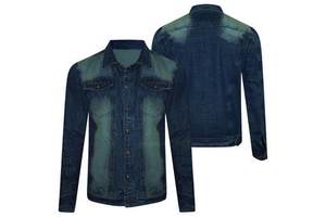 Customizable Men's Denim Jacket with Logo & Design Options Sustainable Trendy Coated Outwear for Spring