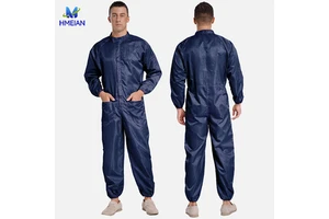 Custom Logo Disposable ESD Anti-static Dust-proof Unisex Safety Coverall Jumpsuit for Cleanroom Workwear