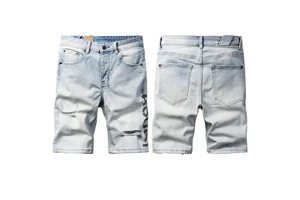 Hot Selling Summer New Customized Retro Style Denim Shorts Streetwear Jorts Men's Mens Shorts Jeans