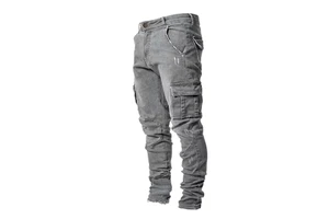 Wholesale New High Street Fashion Multi-pocket Workwear Cargo Casual Trousers Men's Cargo Pant Mens Denim Jeans Pants