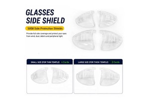 Colorful Customized Eye Shield Plastic TPU Side Glass Safety Product Lightweight and Easy to Install Personal Health Protection