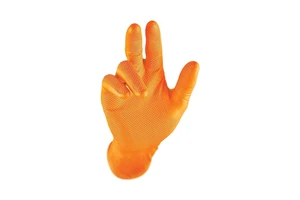 Wholesale 100pcs Box 8 Mil Black Orange Disposable Nitrile Safety Gloves Oil Proof Chemical Resistant for Industrial Mechanical