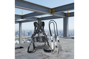 New Arrival Full-Body 5-Point Fall Protection Safety Harness Belt to Keep Safe Outdoor with Double Elastic Aluminum Lanyard