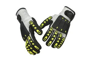Best Armor HPPE Anti-Impact Nitrile Safety Gloves with Dotted TPR Palm Coating ANSI/ISEA Cut Level 5 EN388 Tear Rating 1