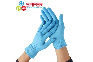 Disposable Waterproof Light Soft Nitrile Medical Exam Gloves Powder-Free Comfortable Black Food Grade Safer Medico CE Home