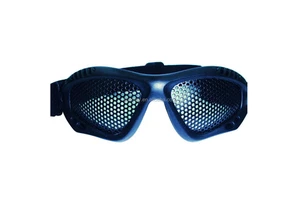Wire Mesh Safety Goggles with Impact Resistance and Black Elastic Band