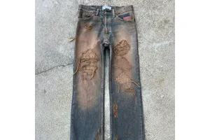 2026 HaiYao High Quality Custom Ripped Distressed Vintage Wash Straight Fit Streetwear Hiphop OEM ODM Cotton Men's Denim Jeans