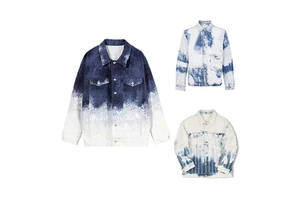 Women's Regular Length Hooded Denim Jacket OEM Custom Knitted Cotton Viscose Stripe Breathable Winter Fashion Pearls Embroidery