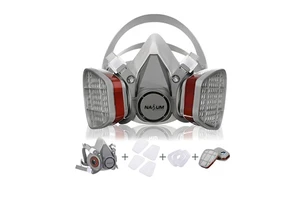 M101 NASUM Protective Safety Reusable Half Face Facepiece Respirator Gas Mask With Double Cartridge Filter