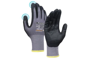 XINGYU 15G Nylon Spandex Construction Foam Nitrile Coated Gloves Construction Foam Nitrile Coated Gloves Dotted Safety Gloves