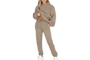 2025 Women's 2-piece Set Customized New Plus Size Cotton Linen Shirt Suit High Waist Loose Trousers Suit