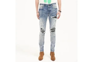 Men's Plus Size Straight Fit Denim Jeans Heavyweight Polyester/Cotton Blend Custom Logo