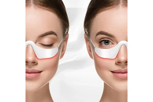 Heated Eye Massager With Vibration Portable USB Rechargeable Beauty Device For Puffiness Eye Area Relaxation Hot Compress