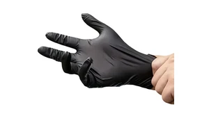 Black Nitrile Disposable Safety Gloves 4.5 Mil Latex Free Powder Free Smooth Texture Non-Sterile Size L 100 Count D0100X3G8SP