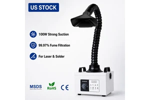 US Stock KNOKOO 100W Laser Fume Extractor FES150S Desktop Smoke Evacuator Air Purifier Filter for Soldering 3D Printing