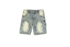 DENIMGUYS Custom Mens Streetwear Vintage Y2k Casual Embossed Logo Baggy Denim Shorts