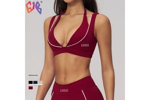 Color Block Naked Feel Yoga Sports Bra Women Backless Premium Outdoor Running Fitness Workout Activewear