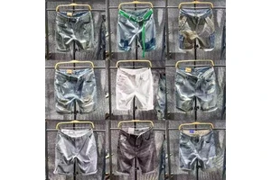 High Quality Summer Men's Denim Shorts Young Jeans With Zipper Decorations Formal High Street Style Knitted Weaving Method
