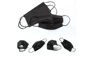 Disposable Non-woven Protective Black 3ply Face Mask for Healthcare