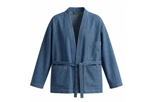 Men's Custom Denim Jackets Japanese Retro Kimono Style Vintage Streetwear Button Detail Stonewashed Loose Fit Versatile Winter
