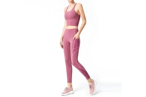 Best Design Custom Made Yoga Set for Women High Quality New Style with Elastic Waist Closure Low Price Women's Yoga Sets