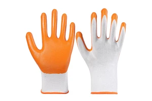 Breathable NBR Coated Safety Gloves Heavy Industrial Work Gloves