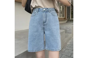 Factory Cheap Price Women's Denim Shorts Casual High Quality High Waist Customized Straight Summer Quick Dry Waterproof Washed
