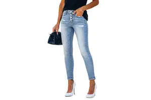 Factory Wholesale High Quality Europe and America Skinny Jeans Women Denim Jeans for Women Women Low Waist Casual Jeans