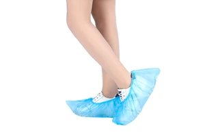 China Manufactory Disposable PP35G Non Woven Anti-Dust Steel Toe Shoe Covers with Rubber Band Closure 100 Pieces/Bag