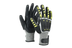 Level 5 ANSI A5 CE EN388 HPPE TPR Nitrile Gloves Anti Cut Anti Impact Anti Slip Safety Work Gloves for Construction Oilfield