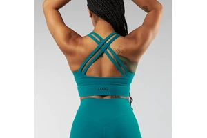 High Quality Fitness Cross Back Sports Wear Plus Size Yoga Bra Top for Women Fitness