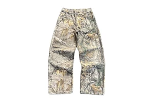 High Quality Customized Men's Jeans Loose Fit Printed Camouflage Plus Size Washed
