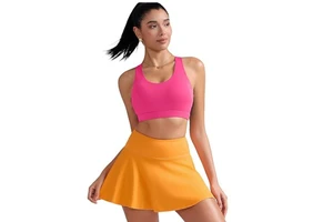 Women's Full Cup Lightweight Yoga Sports Bras with Front Logo High Support for Gym & Jogging