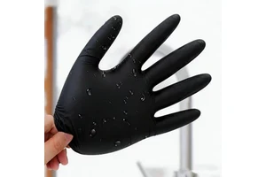 Disposable Safety Work Gloves, Black Nitrile Gloves