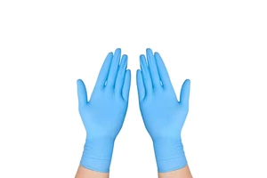 Wholesale Pure Nitrile Disposable Examination Gloves Blue Powder-Free Safety Gloves Nitrilo Guantes De Nitrilo