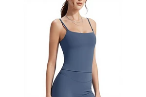 Hot-Selling Women's Naked-Feel Back-Smoothing Yoga Sports Tank Top with Built-in Pads Ready to Ship