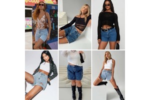 Summer New Denim Shorts Women's Regular Slimming Wide Leg Vintage Boot Cut Mid Waist Jeans Quick Dry In-Stock Random Shipment