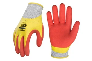 EN388 Level 5 Safety Gloves Cut-Resistant Oil Water Resistant High-Vis Enhanced Grip Breathable Durable Flexible