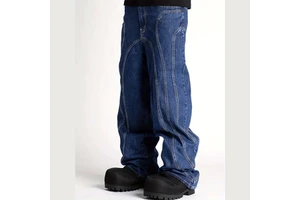 Best Men Plus Size Straight-Leg Denim Pants Durable and Breathable Custom Oversized Baggy Denim Jeans Streetwear Style