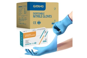SN035 5g Blue Powder Free Medical Disposable Nitrile Gloves Bulk Examination Guantes De Nitrilo Nitrile Gloves for Hospital
