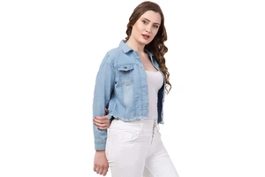 Women's Jackets Women's Denim Jacket Distressed Jean Coat Jeans Jacket for Women Girls Wholesale And Customize Breathable OEM
