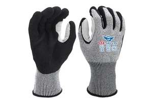 HPPE Nitrile Coated Cut Resistant Safety Work Gloves Level 5 Anti Cut Gloves for Construction