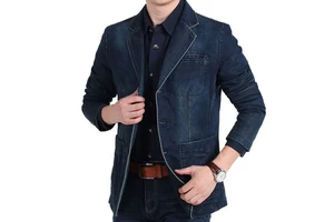 Fashionable Men Casual Denim Jacket Stylish And Durable Men Denim Jeans Perfect For All Occasions Jacket for Men
