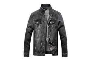 Mens Denim Jacket Fashionable Casual Outerwear Soft Denim Fabric Durable Construction Custom Design Available